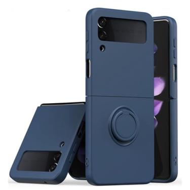 Imagem de Capa de suporte de anel de silicone para Samsung Galaxy Z Flip 5 3 4 Flip3 Z flip4 Soft, shen hai lan a case, para Samsung Z Flip 5