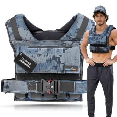 Imagem de Gymnastics Power - Colete pesado de 20,4 kg pesos de ferro removíveis para homens e mulheres treino para calistenia e treinamento esportivo fitness (preto) (Camuflagem)