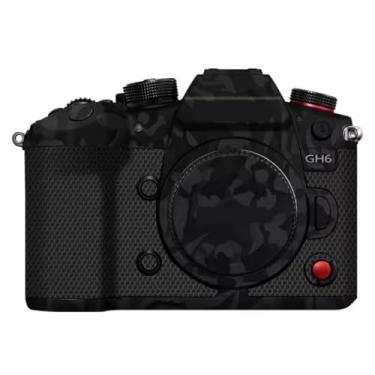 Imagem de GH6 Adesivo de capa de câmera anti-arranhões para Panasonic Lumix GH6 protetor de película de vinil decoração protetora (Shadow Camo Black)