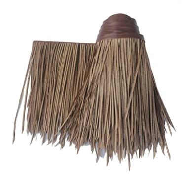 Imagem de Palha para telhado de palha – 19,3 x 19,6 pol. Rolos de palha de palmeira artificial Tiki Bar Cabana Grama Pato Barco Persianas Grass Runner Palapa Telhado de palha para decoração de pátio de jardim