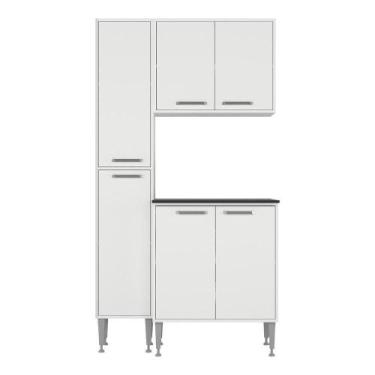 Imagem de Conjunto Lavanderia Multiuso Armário E Balcão Branco - MULTIMOVEIS