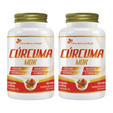Imagem de Kit 2x Cúrcuma MDK Vitamina D3 Magnésio Vitamina K2 60 Caps 500mg-Unissex