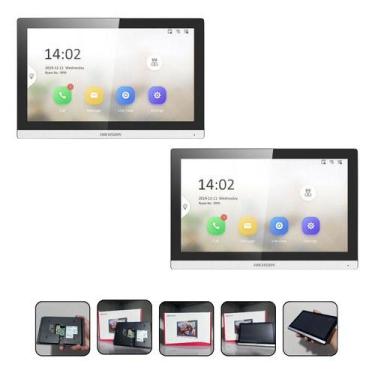 Imagem de 2x Tela Vídeo Porteiro Ip Hikvision Ds-kh6350-wte1 Wifi Novo