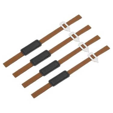 Imagem de Marcador de livro elástico com ponteiro, faixa elástica para homens e mulheres, diários de leitura, livros de receitas, agendas, caderno espiral, marrom, 4 peças