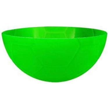 Imagem de Kit 4 Petisqueira Futebol Verde Neon 240Ml Plástico