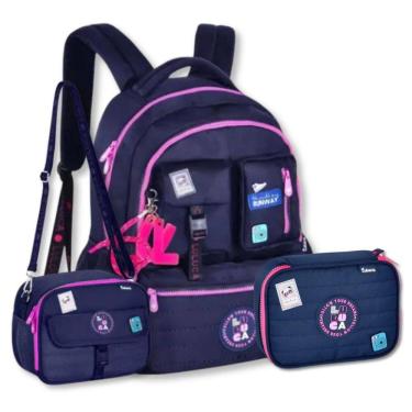 Imagem de Kit Mochila Luluca Com Lancheira E Estojo Box Bolsa Escolar