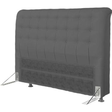 Imagem de Cabeceira Dama 1,95 Cm Cama Box King Size Suede Grafite