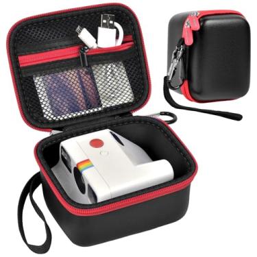 Imagem de ANKHOH Capa para câmera digital Polaroid Go Generation 2 geração 2/9035/9071/9070 instantânea, armazenamento de câmeras de filme Instax com bolso de tela para fotos, adesivos (apenas caixa) (preto)