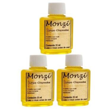 Imagem de Kit 3 Limpa Chapeados Semijóia Monzi 35ml Original Liquido Jóias Combo Atacado Revenda-Unissex