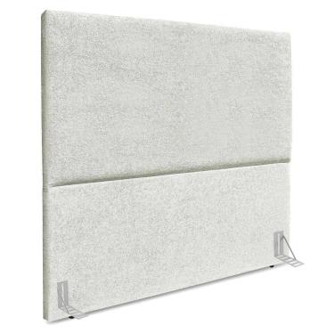 Imagem de Cabeceira Casal 140 Cm Com Frame Luna Boucle Artte Cinza Claro