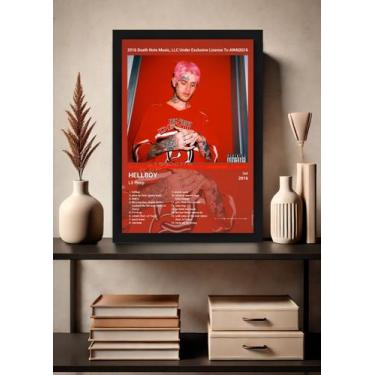 Imagem de Quadro Decorativo Lil Peep HELLBOY (Colored) Com Vidro Preta Tamanho:2