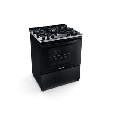 Imagem de Fogão Brastemp 5 Bocas Preto Com Mesa de Vidro e Turbo Chama - BFS5VCE Bivolt