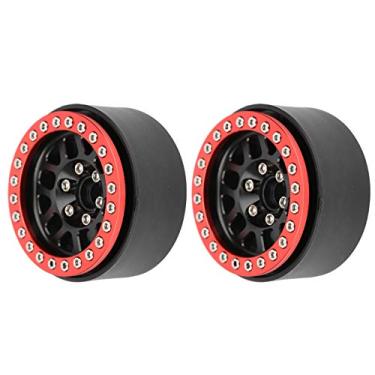 Imagem de Ainoli 2 unidades 1.9 em cubo de roda de liga de alumínio sem adesivo para carro RC tipo furo quadrado de 12 pontos (Vermelho Preto)