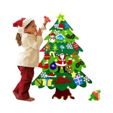 Imagem de Decoração de Natal DIY em Feltro para Crianças - Papai Noel e Ornament