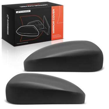 Imagem de A-Premium 2 peças de tampas de espelho retrovisor do lado do motorista e do passageiro - Compatível com Hyundai Tucson 2016 2017 2018 2019 2020 2021 - Preto liso, sem furo de seta