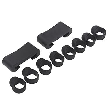 Imagem de Generic Kit de Seleção de Dedo para Tambor de Língua de Silicone para Jogadores de Instrumentos de Percussão de Aço - 8 Peças de Mangas de Dedo e 2 Suportes de Baqueta, Redução de Ruído