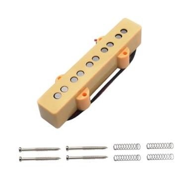 Imagem de Yunhgft Baixo, Acessório para Instrumento Musical, Fácil de Instalar, 5 Cordas, Afinador, Captador Single Coil, Amarelo, Ponte