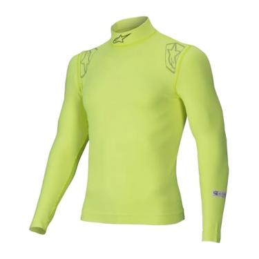 Imagem de Alpinestars Top de roupa íntima, ZX EVO V3, SFI 3.3, aprovado pela FIA, manga comprida, gola alta, Lenzing FR, amarelo fluorescente, PP/pequeno, cada