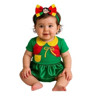 Imagem de Body da Chiquinha bebê menina temático Turma do Chaves mesversário (com laço, M)