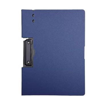 Imagem de Pasta A4 de Cor Tons de Simples, Clamp Único Forte, Organizador de Papéis para Escritório pasta prancheta(kit 1-Azul escuro)