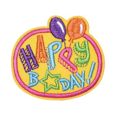 Imagem de Ruoming 1 PÇ Emblema bordado de frase com aplique de crachá de ferro na costura (5 x 5,8 cm)