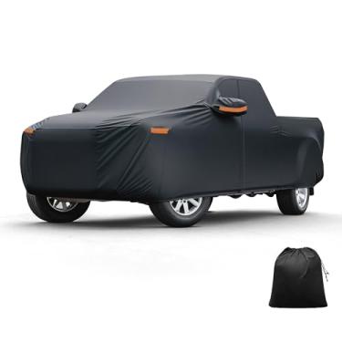 Imagem de X AUTOHAUX Capa de carro exterior impermeável sol chuva neve proteção de granizo com zíper de porta do lado esquerdo 210D-PU para Ford Maverick