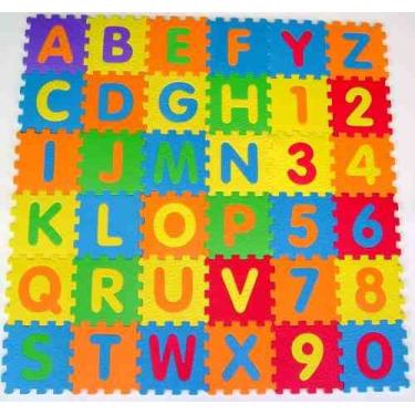 Imagem de Tapete Eva Educativo Infantil Emborrachado 36 Peças 12x12cm