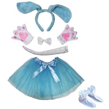 Imagem de Petitebella — Tênis de luva para rabo-de-sino com faixa para cabeça de cachorro (tamanho único, cão azul)