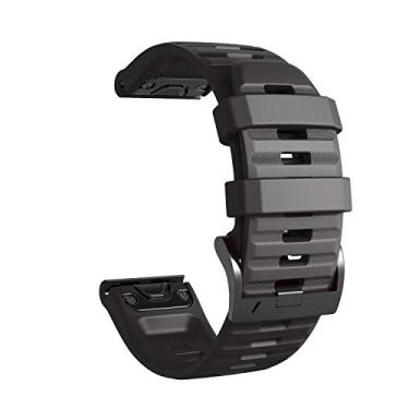 Imagem de MURVE Pulseira de silicone para relógio inteligente Forerunner 945 935 para Garmin Fenix 7X 7 6 6X Pro 5 5X Plus 3HR de liberação rápida (F,26 mm Fenix 7X)