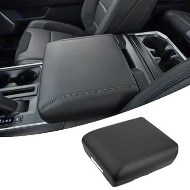 Imagem de Areeyils Capa de apoio de braço para console central para acessórios F150 2024 2025 2026, couro PVC, acessórios interiores Ford F150, 2021, 2022, 2023, apoio de braço de carro, protetor de tampa de