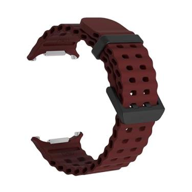 Imagem de KGFCE Pulseira marinha para Galaxy Watch Ultra 47 mm esportiva pulseira de silicone para Galaxy Ultra Watchband Acessórios, One Size, Ágata