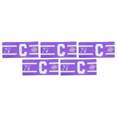 Imagem de Kit 5 Braçadeira Faixa Capitão Personalizável Brasão Time Fecho tiras 