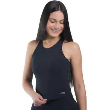 Imagem de Regata Cropped My Fitness Preto  Marcio May Sports, G, Preto