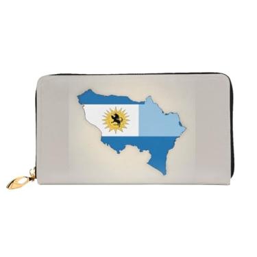 Imagem de XLLingL Carteiras de cartão de crédito impressas, bolsas longas de couro femininas, carteiras com zíper, carteira de viagem simples