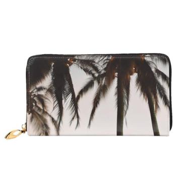 Imagem de XLLingL Carteiras de cartão de crédito impressas, bolsas longas de couro femininas, carteiras com zíper, carteira de viagem simples