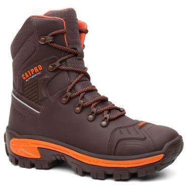 Imagem de Bota Adventure Masculina de Couro Bovino Café Cano Alto Resistente Mil