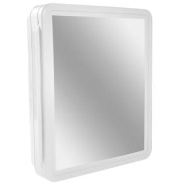 Imagem de Armário de Banheiro Moderno com Espelheira – Armazenamento Organizado para Higiene e Cosméticos, Ideal para Banheiro Doméstico e Apartamento (branco)