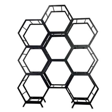 Imagem de Rack de exibição de aro de pneu de metal resistente, suporte de roda empilhável com economia de espaço para garagem/oficina, suporte de armazenamento multiuso para pneus de carro (9+2)