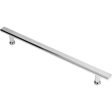 Imagem de BAZAC Puxador de porta de chuveiro de empurrar e puxar aço inoxidável acabamento polido puxadores deslizantes de tela de banheiro peças de substituição para barra de apoio - 440 mm