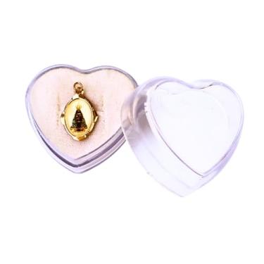 Imagem de Medalha N Sra aparecida + caixa acrílica coração