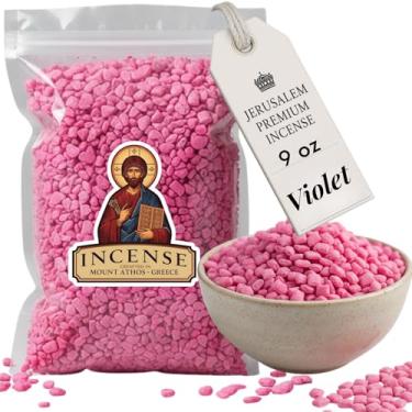 Imagem de Holy Land Market Incenso de Jerusalém - para uso pessoal ou na igreja, qualidade premium do Monte Athos (violeta, 255 g)