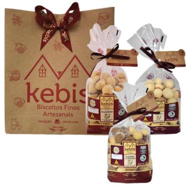Imagem de Kit presente Biscoito caseiro Casadinho, Beijnho, Chocolate - Kebis