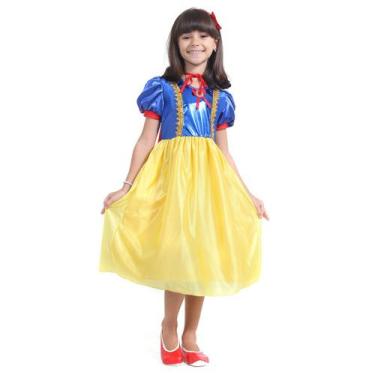 Imagem de Fantasia Infantil Branca de Neve  Vestido Clássico - Sulamericana, Uni
