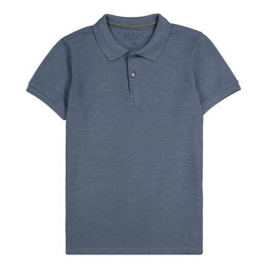 Imagem de Camisa Polo Infantil Menino Essencial Azul Prusia Ogochi-Masculino