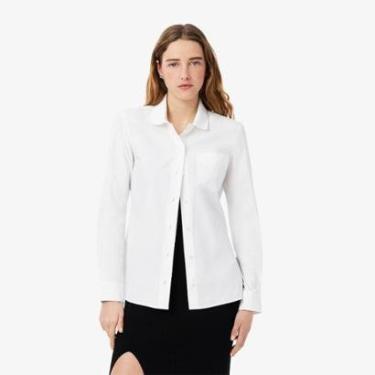 Imagem de Camisa Slim Fit Em Popeline Stretch Lacoste Feminina-Feminino