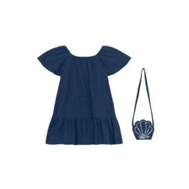 Imagem de Vestido infantil menina com bolsa Brandili-Feminino