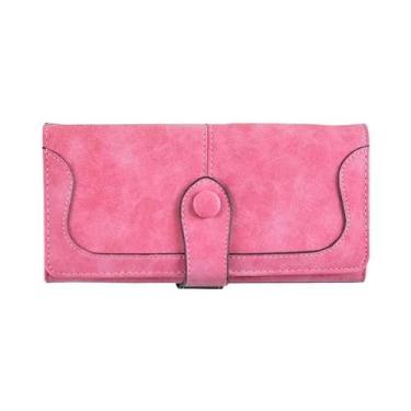 Imagem de Carteira Longa Feminina Vintage Em Couro PU Com Múltiplos Slots Para C