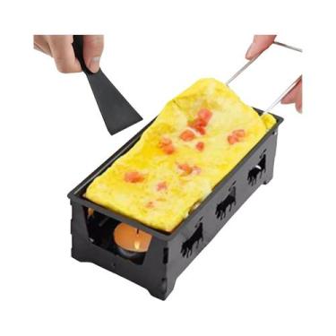 Imagem de Conjunto De Grelha Raclette Antiaderente Em Aço Carbono, Panela Para D