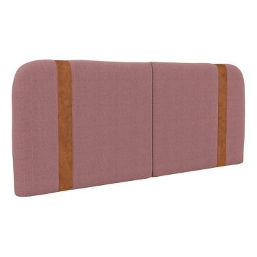 Imagem de Cabeceira Painel Orgânico Cama Box Queen Size Flay 160cm Dobrável Bouclé Rosa Escuro - Abmaza