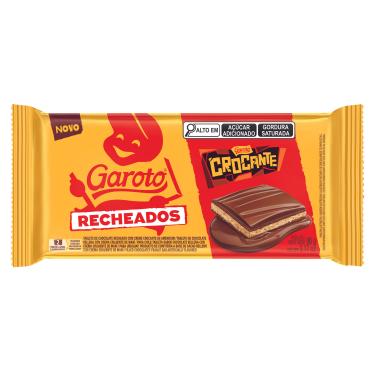 Imagem de Tablete de Chocolate Recheado Crocante Garoto 90g Amendoim